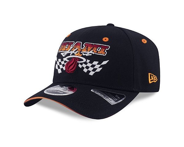 Boné New Era 9SEVENTY Strtch Snap Miami Heat NBA Preto