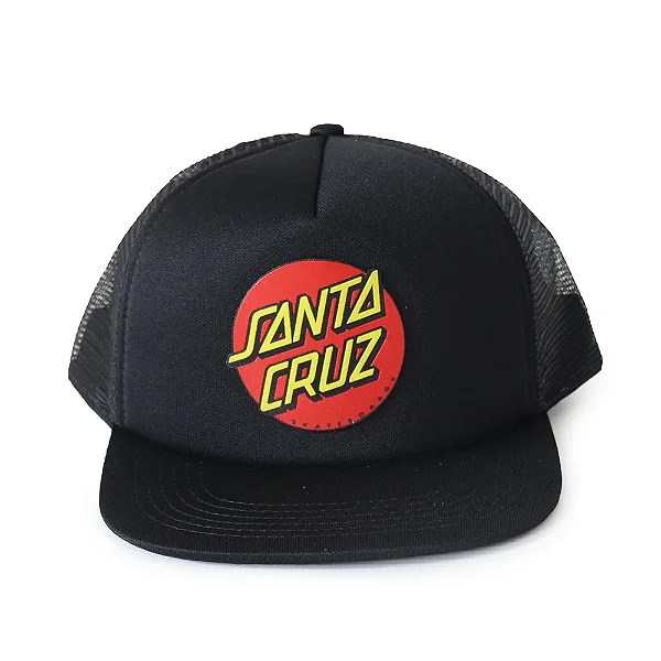 Boné Santa Cruz Trucker Classic Dot Preto