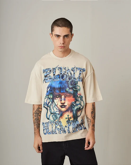 Camiseta Blunt Oversized Circuita - Aveia