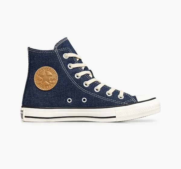 Tênis All Star Chuck Taylor Denim Cano Alto Azul