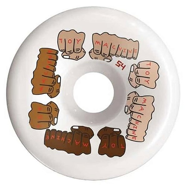 Roda Toy Machine 54mm Fists White 100a - Importada