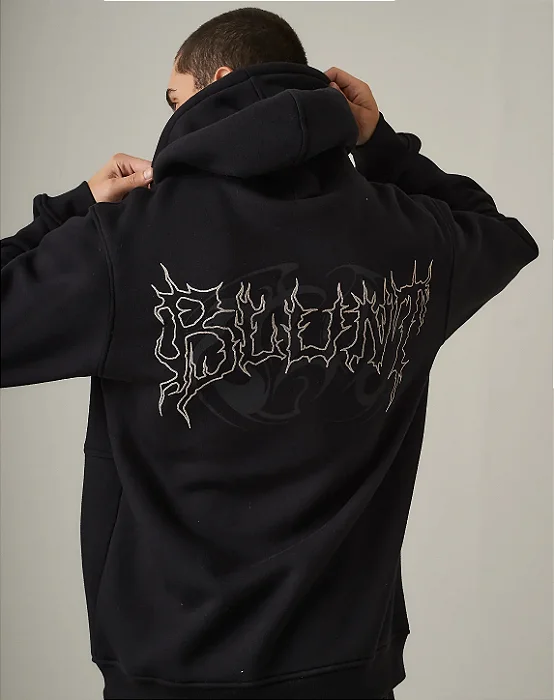 Moletom Blunt Canguru Ultra - Preto