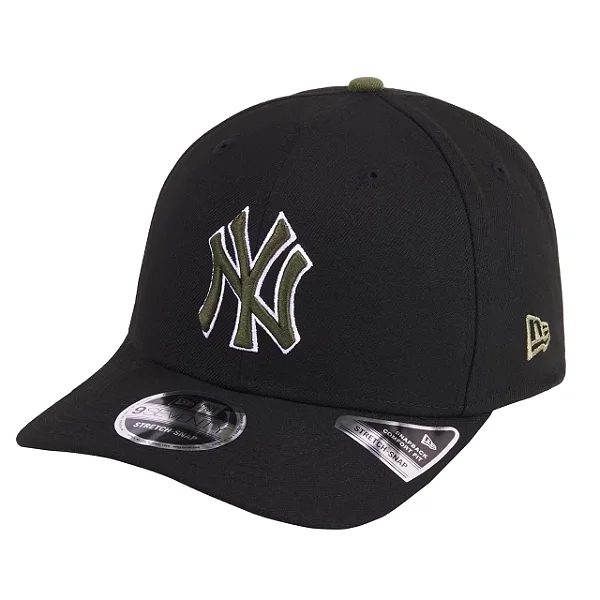Boné New Era 9SEVENTY Strtch Snap Yankees MLB Preto