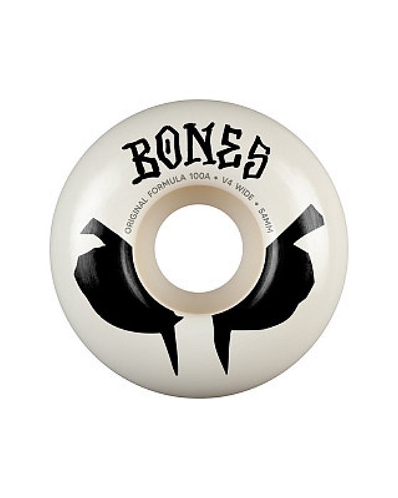 Roda Bones 54mm V4 Wides 100a White