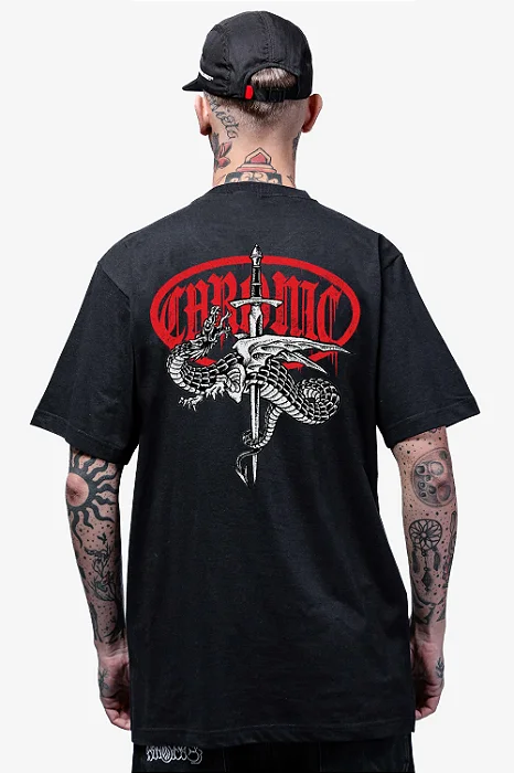 CAMISETA CHRONIC OVERSIZED 4473 - PRETA