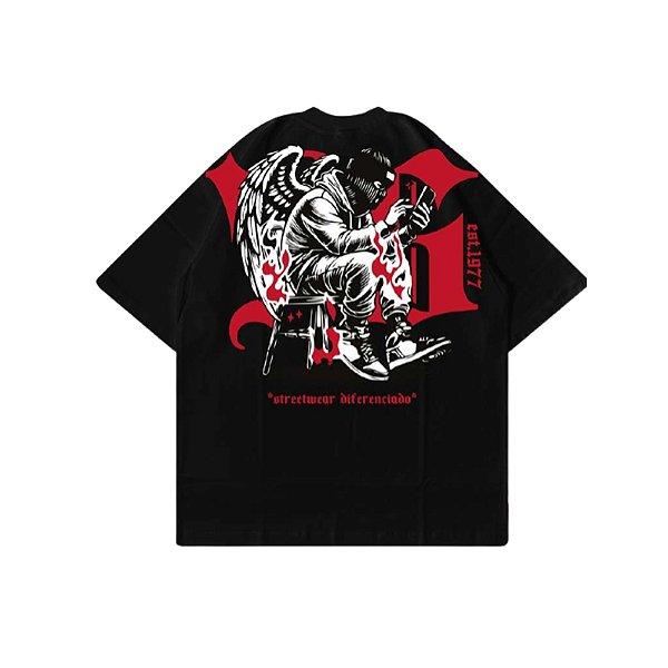 Camiseta Oversized Premium Gothic - Black