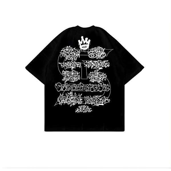 Camiseta Oversized Premium Tags - Black