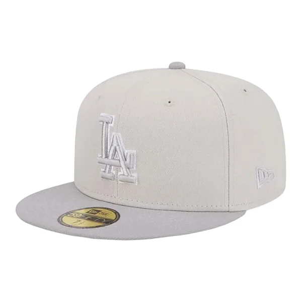Boné New Era 5950 Los Angeles Dodgers 2tone Bege e Cinza 7 1/2"