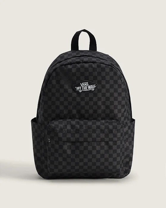 Mochila Vans old skool black charcoal checkerboard