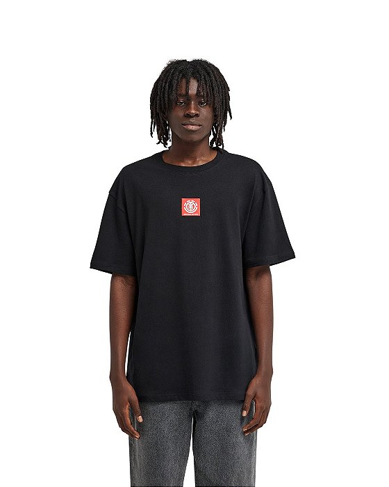 Camiseta Element Square logo Red - Preta