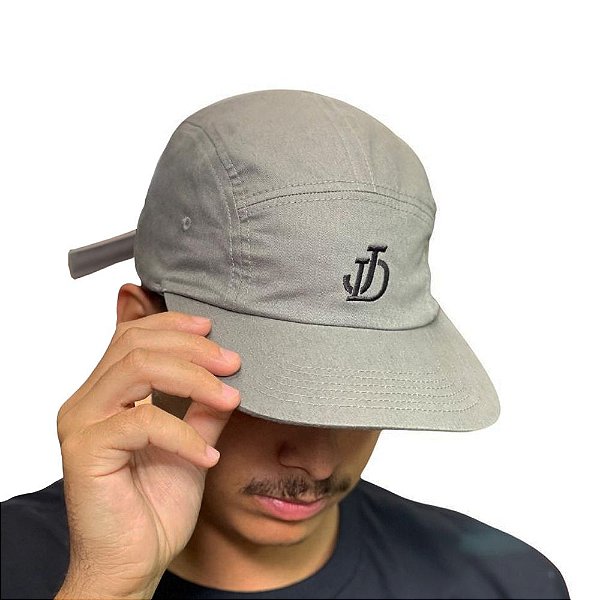 Boné JD 5 Panel Classic Logo - Cinza