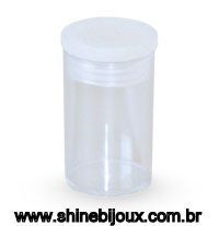 Frasco Plástico Transparente Cristal com tampa (j10)