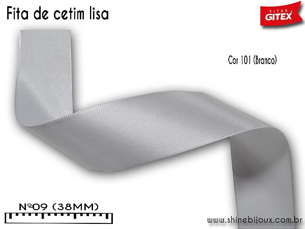 Fita de cetim cores lisa Gitex® Nº09(38mm)