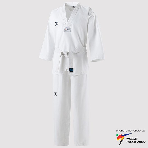 Dobok Kimono Taekwondo JCalicu CLUB Infantil Gola Branca