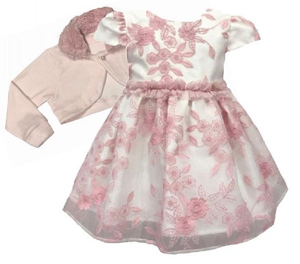 vestido com casaco infantil