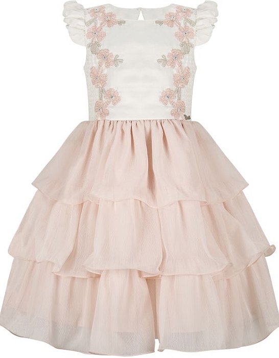 vestido infantil com flores