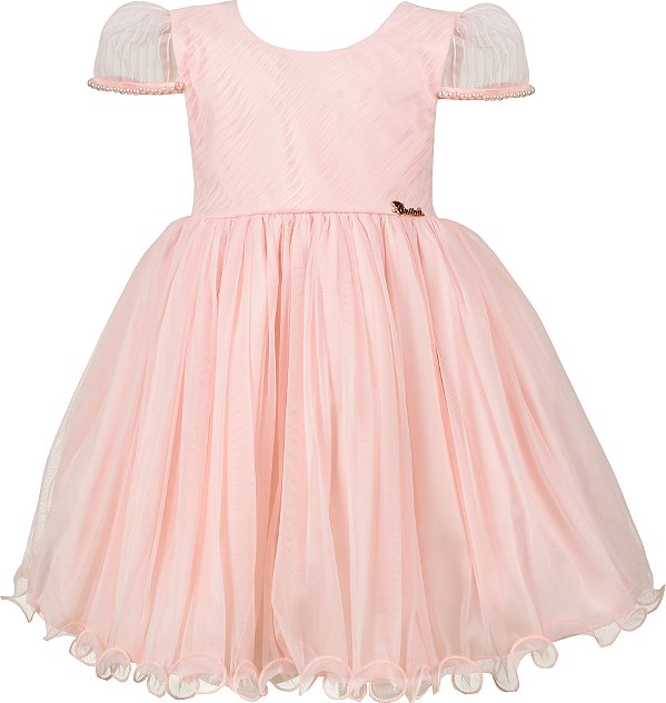 vestido infantil salmão