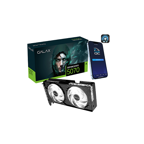 Placa de Video Galax Geforce RTX 5070 - 1 Click OC 2X 12GB - 192 Bits - HDMI/3X Displayport