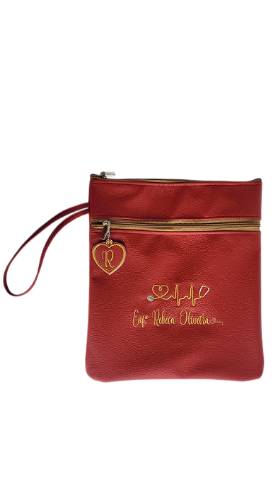 Porta Jaleco Personalizado Enfermagem com Nome Bordado Exclusivo