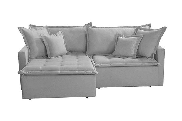SOFA RETR SF.2360 ZOE 260CM LINHO SAT CINZA/07 - INNOVE
