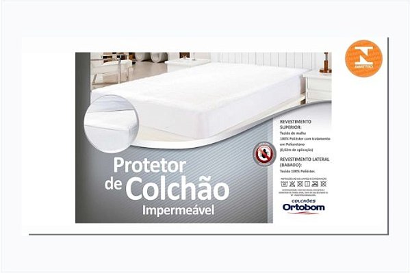 PROTETOR DE COLCHAO IMPERMEAVEL CASAL