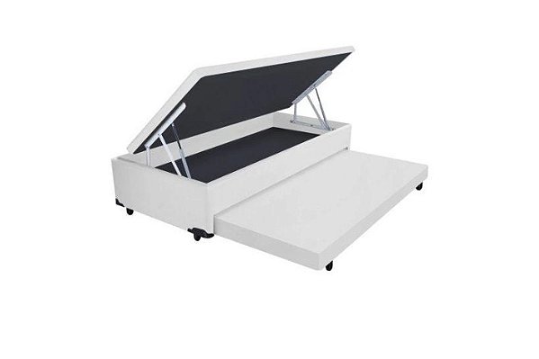 BOX BAU SOLTEIRO C/AUXILIAR 0,88X1,88 KORINO BRANCO