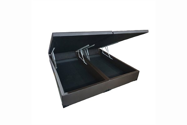 BOX BAU QUEEN BIPARTIDO 1,58X1,98 KORINO MARROM