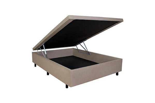 BOX BAU CASAL 1,38X1,88 KORINO LINHO BEGE-UNIFLEX
