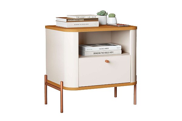 MESA CABECEIRA TUCUPI OFF/NAT/BRONZE - JB