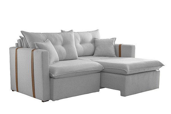 SOFA RETR LISBOA/PORTO 180 S/CX S/FITA LIN CINZA/461 TEI