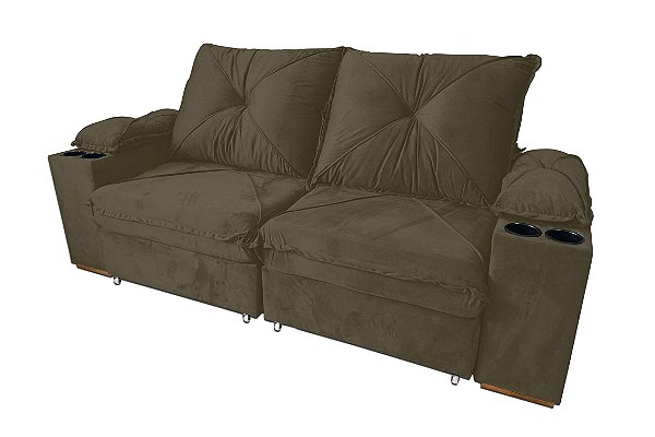 SOFA RETR STANLEY C/COOLER 210 MARROM - ESTOFAMART