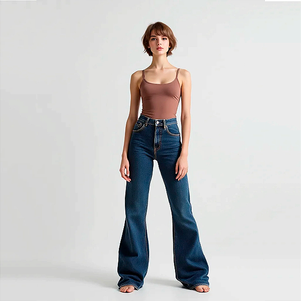 Calça Jeans Wide Boston