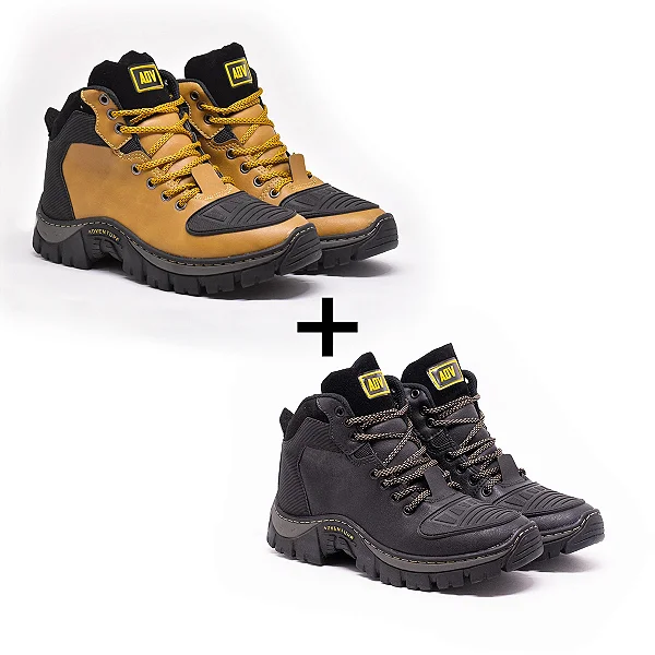 Kit 2 Bota Masculina Adv Cano Medio