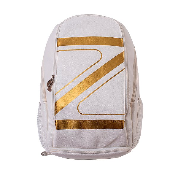 Mochila Pro Zeiq Branca e Dourada