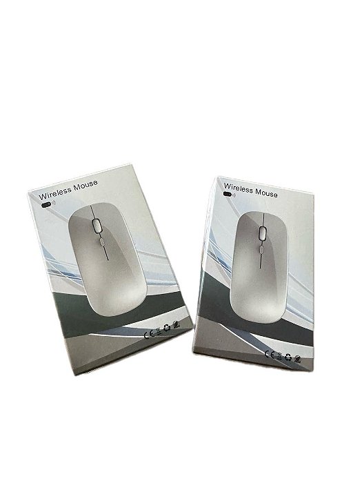 Mouse Wireless Recarregável Bluetooth e USB 2.4GHz Dual Mode