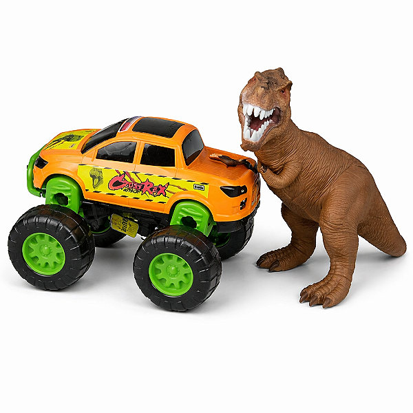 Cross Rex Attack – Dinossauro T-Rex com Monster Truck Off-Road - Samba Toys