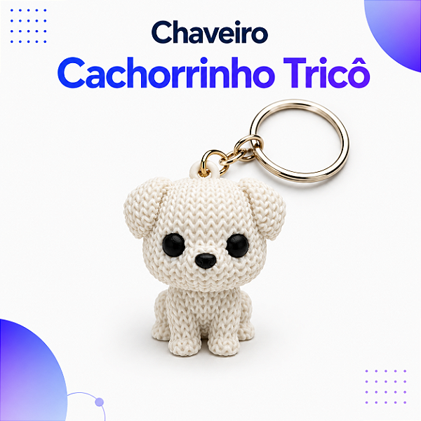 Chaveiro Cachorrinho Tricô