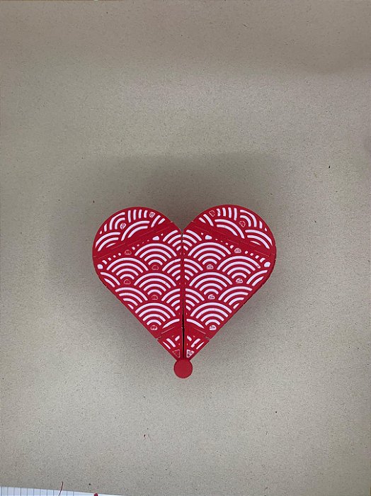 Caixa de Coração com Abertura Estilo Origami - Dia dos Namorados - Em Impressão 3D