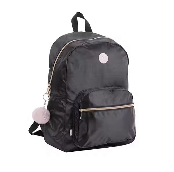 Mochila Escolar BRW Preto Lisa Com Compartimento para Notebook 21L