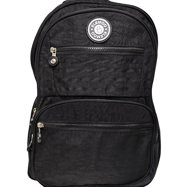 Mochila Escolar Elemo Preta para Notebook 21L Reforçada Unissex