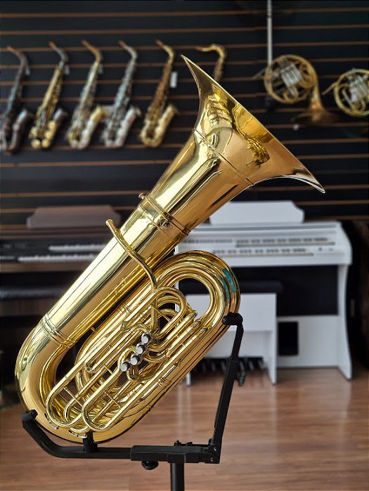 Tuba Bb King mod. 2341 5/4 Laqueada 4 pistos laterais (SEMINOVA) #470983