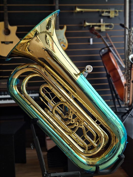 Tuba 4/4 HS Musical /R752 c/ 4 pistos (NOVA) #250216