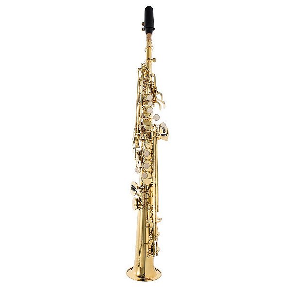Saxofone Soprano Reto Schieffer Bb Sib Laqueado Completo #SCHSS-001R