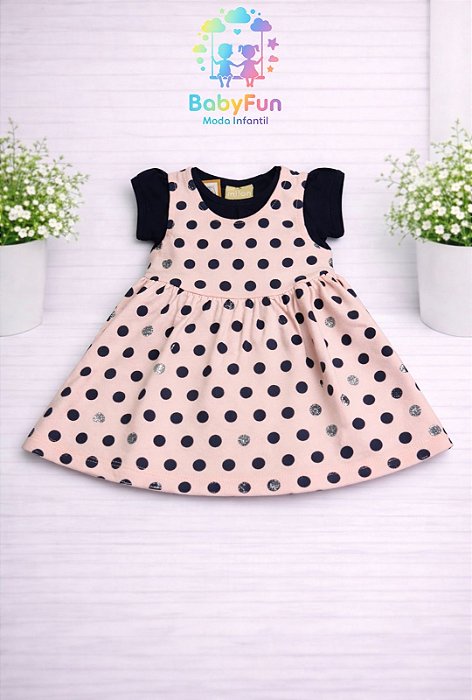 Salopete Milon Nude Bolinhas P + Blusa Preta
