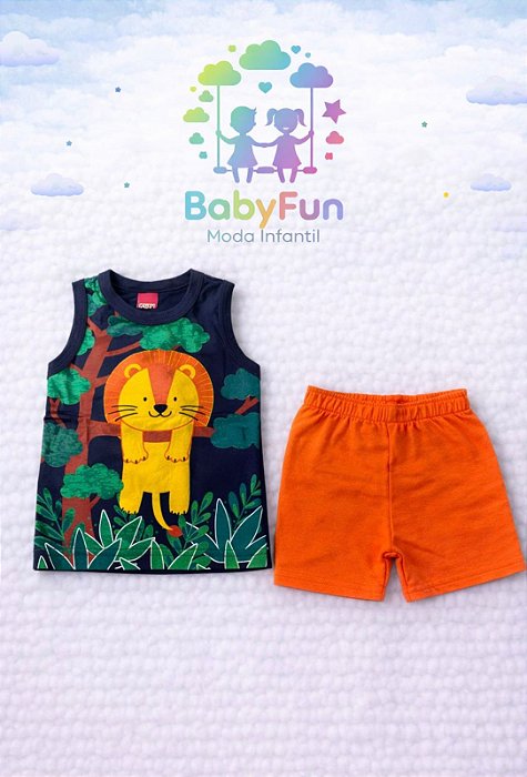 Conjunto infantil Kyly composto por regata/camiseta e short
