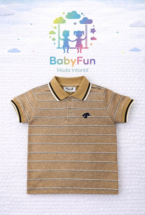 Camiseta Polo Mundi Super Estilosa e Confortável Para os Pequenos