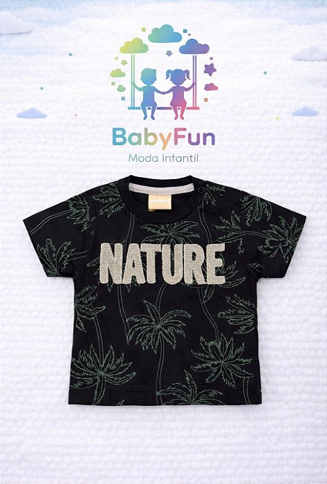 Camiseta Milon Bebê Preto Nature P