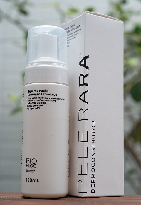 PELE RARA ESPUMA DE LIMPEZA FACIAL SENSAÇÃO ULTRA LEVE