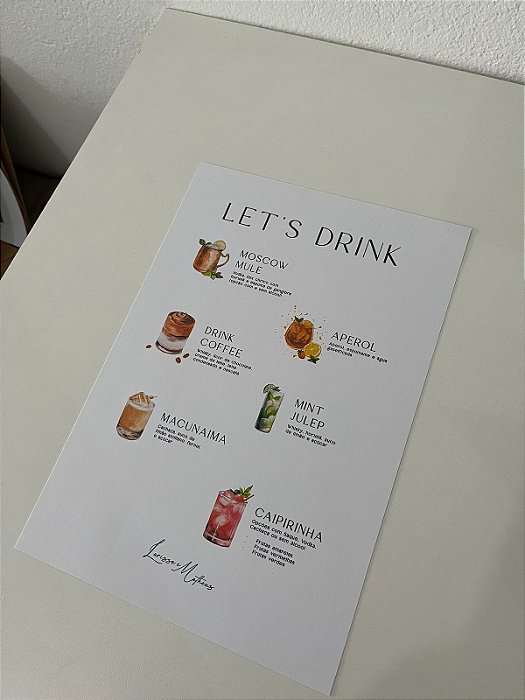 Menu de Drinks
