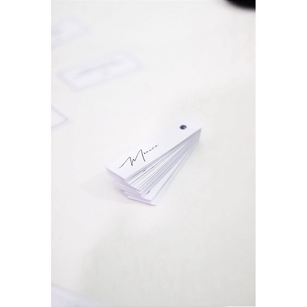 Tag retangular com furo | Produto personalizável